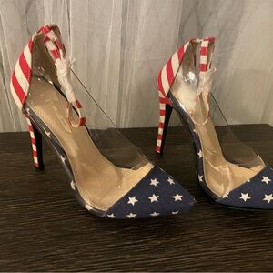 Cowboy Carter Vibes- Liliana Red, White, and Blue Star Heels 👠
